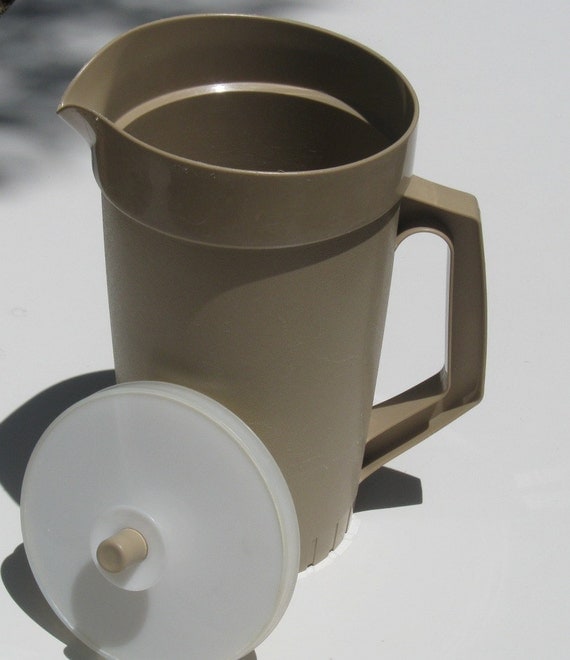 Vintage Retro Tupperware Tan Pitcher