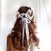 white cherry blossom head wreath - SHEPHERDESS - ribbon bows, bridal, flower girl