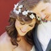 white cherry blossom flower wreath - SAKURA - a wedding bridal headpiece