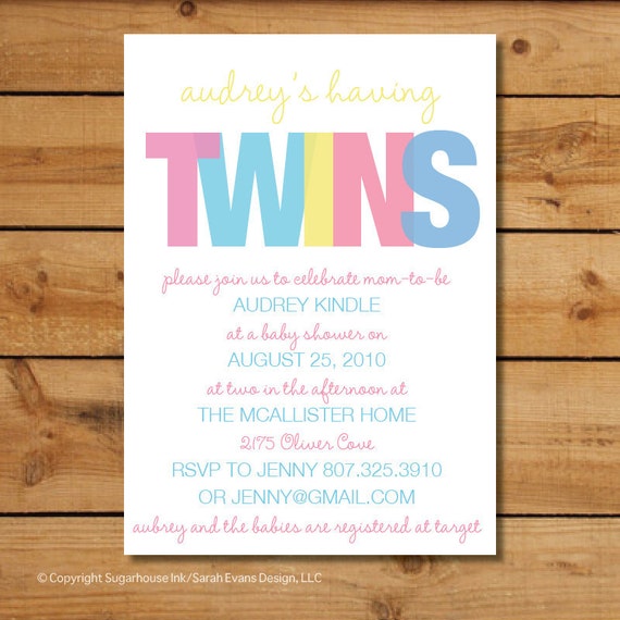 Twin Baby Invitations 7