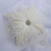 The Silk Dream Collection - Ivory Silk and White Ostrich Feather Ring Bearer Pillow