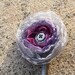 Grey and Purple Organza button boutonniere