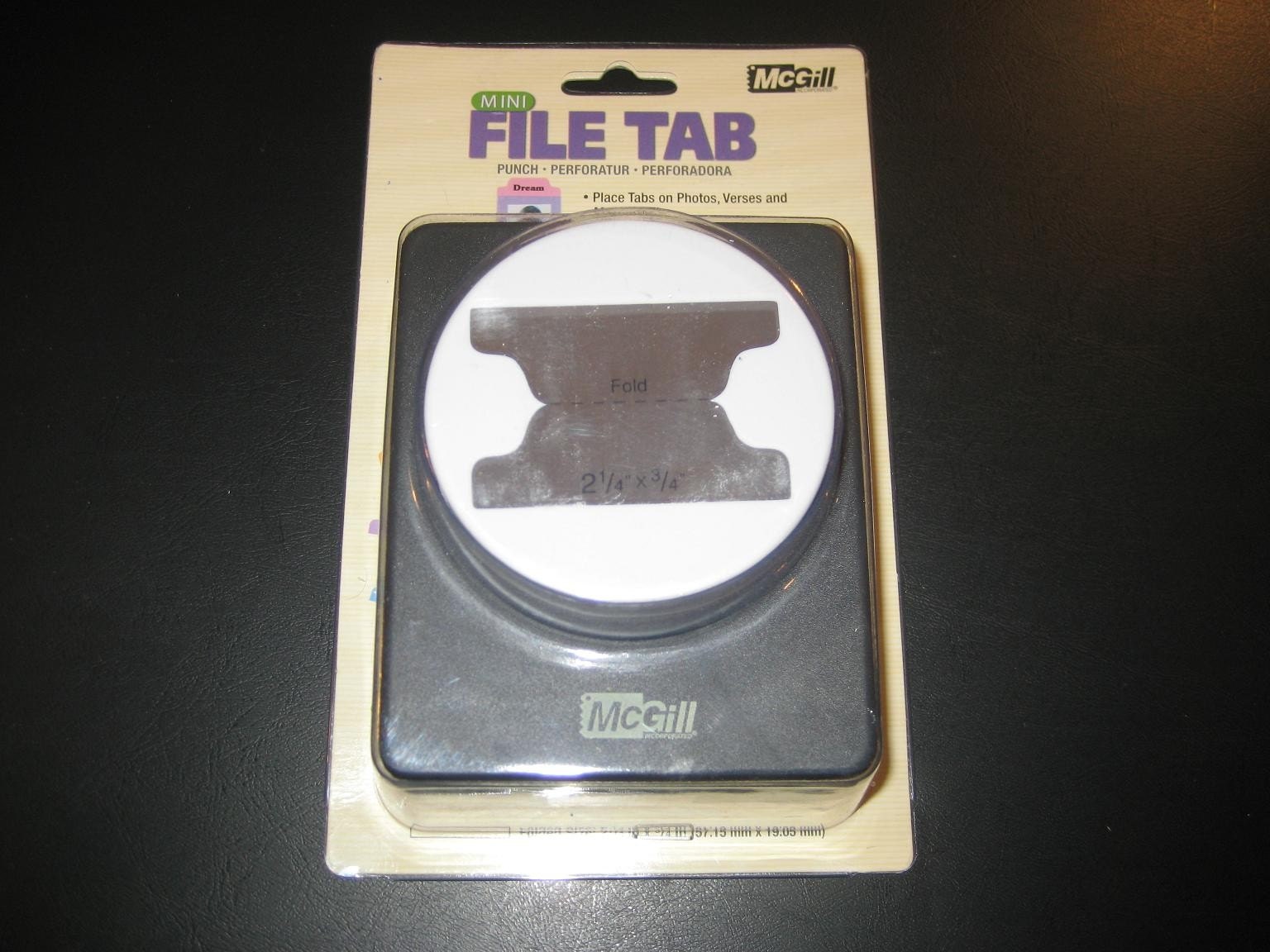 McGill File Tab Paper Punch Brand New
