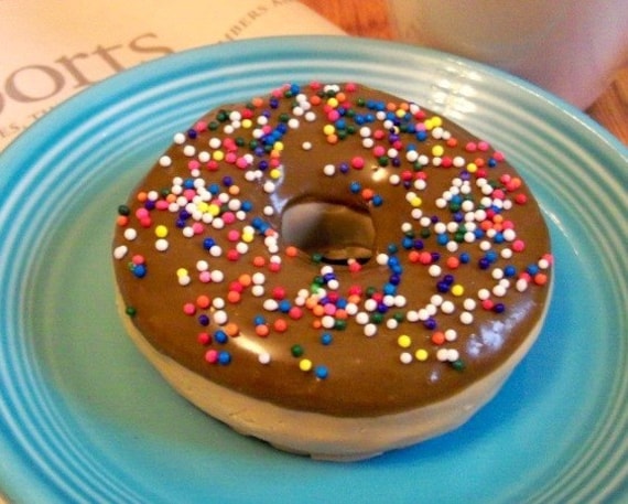 Chocolate Doughnut Soap With Sprinkles - Life Sized - Gift Ready - National Doughnut Day - National Donut Day Il_570xn