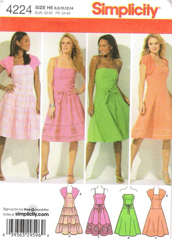 Simplicity 4224 Sewing Pattern Dress Shrug by RetroFlowerChick