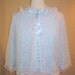 Light Blue Bed Jacket // Lace Chiffon and Satin Bed Jacket //1960s Odette Barsa // Courtesy Domestic Shipping