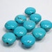 10 Beads..Turquoise Howlite Smooth Puffed Round Coin Gemstone Beads....10mm.....BB