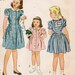 Vintage 1946 Simplicity 1994 Sewing Pattern Girls' One-Piece Dress Size 5