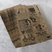 Vintage Newspaper Print Gift Paper Bags 6 x 9 Set of 100