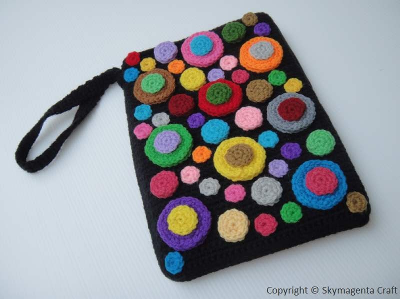 Crochet Pattern COLORFUL BUBBLE Kindle Cover / Sleeve