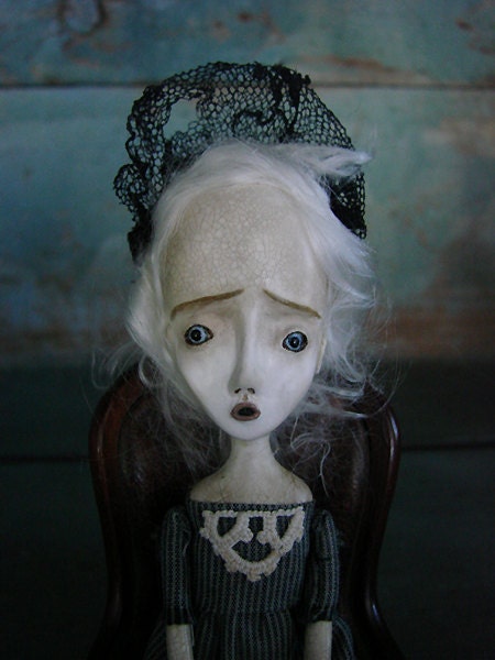 Nora Gothic Victorian Art Doll by Evelyn's by EvelynsWonderland