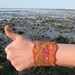 Felted Beaded Hand Cuff - Pixie The Rusty Stones of the Sea