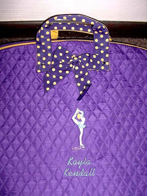Garment bag Qulted Ice Skating Figure Skating Personalized