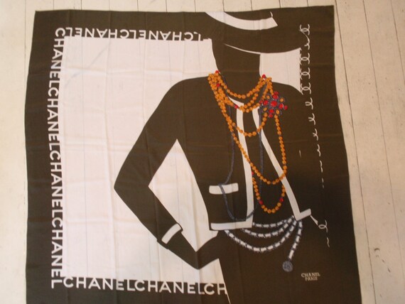 Vintage Chanel Silk Scarf Scarve REDUCED was 79