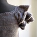 CLAIRE hand knitted cardigan with ruffles in dark grey