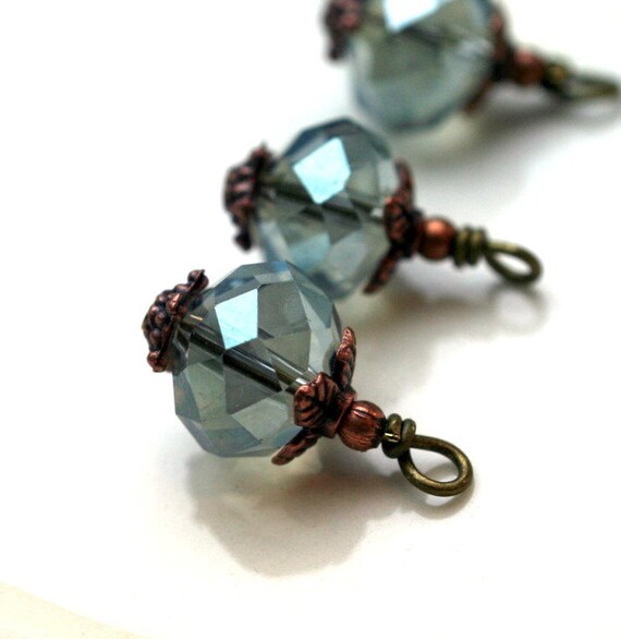 Bead Dangle Charm Drop Set 6 Piece Light Olive by bountyofbeads