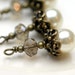 Vintage Style Ornate Pearl and Crystal Bead Dangle Charm Drop Set