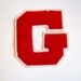 vintage letterman jacket letter G