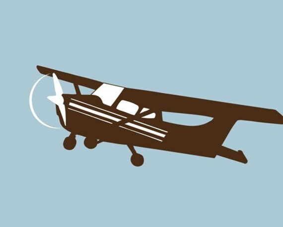 Silhouettes of old aeroplane