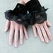 Lolita Wrist Cuffs Black Lace and Stretch Velvet-Custom to Order