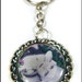 Spring CLEARANCE Keychain Goddess Purple Flowers Art Painting