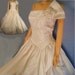 Vintage wedding dress Mike Benet white taffeta strapless small B34