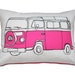 SALE - Pink Campervan Cushion Pillow