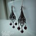 RESERVED for Shelby - Lady Edith's Art Nouveau Garnet Gemstone Earrings - Inspired by Downton Abbey