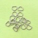Nickel Unwelded D Rings --50 pcs--3/8 inch inside wide (1 cm)--SMALL size