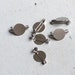 Silver Tone Pin Backs Brooch with ROUND pad 13mm --100 pcs--bar pin 20mm long
