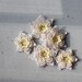 Crochet Flowers Appliques 94 - STAR Flower - 5pcs - yellow and beige