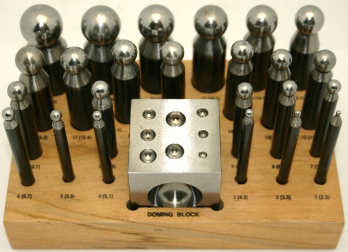 Doming Block Set Dapping Punches and Doming Block Set