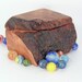 Natural Redwood Burl Box, salvaged wood, small memory box, rustic keepsakes box