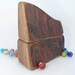 Black Walnut Wooden Box, jewelry organizer, whimsical home office decor, traditional wedding anniversary