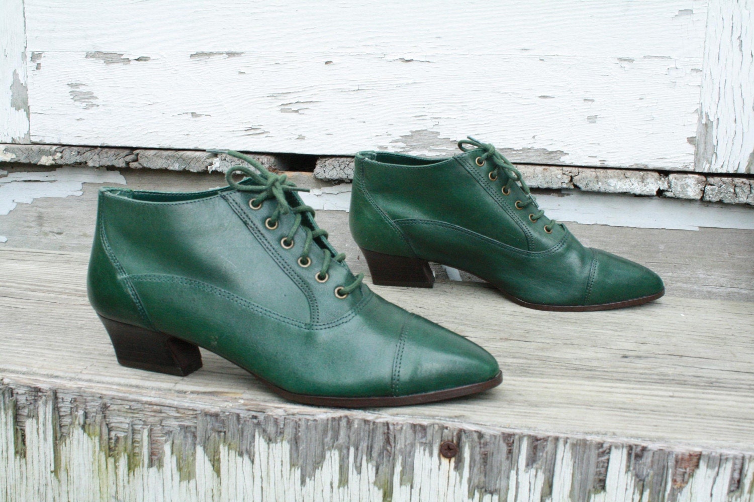 jade leather block heel bootie top guy