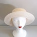 50% off SALE Vintage creme straw hat / SHABBY CHIC floppy hat