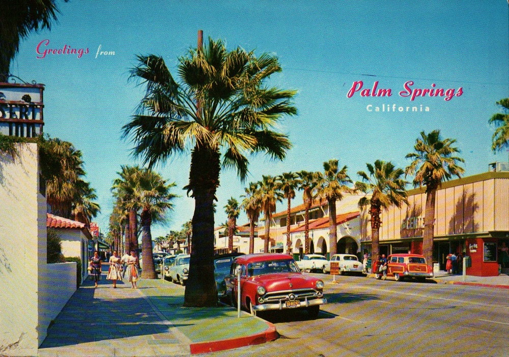 Vintage Giant Postcards PALM SPRINGS Souvenir By Ninedoorsvintage
