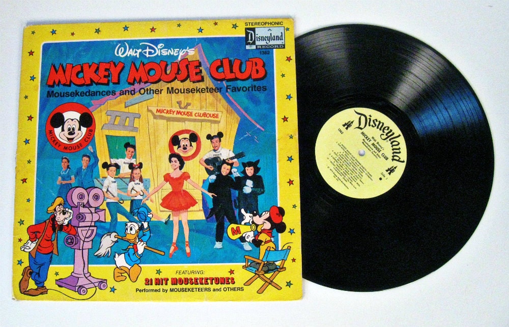 vintage Walt Disney Mickey Mouse Club Record 1975