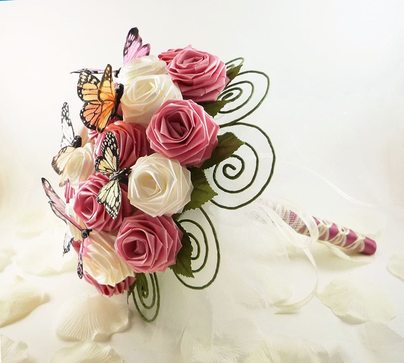 buy wedding origami bouquet TheWhiteBouquet Garden Bridal Bouquet Bouquet by Wedding Party