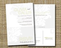 Folded Wedding Invitations Tear Off Rsvp 10