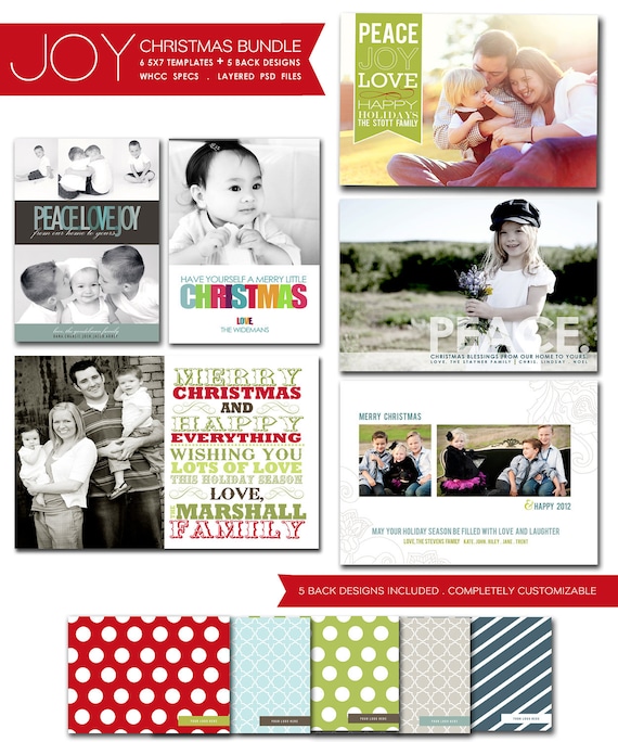 Items similar to photographer templates christmas bundle joy. on Etsy