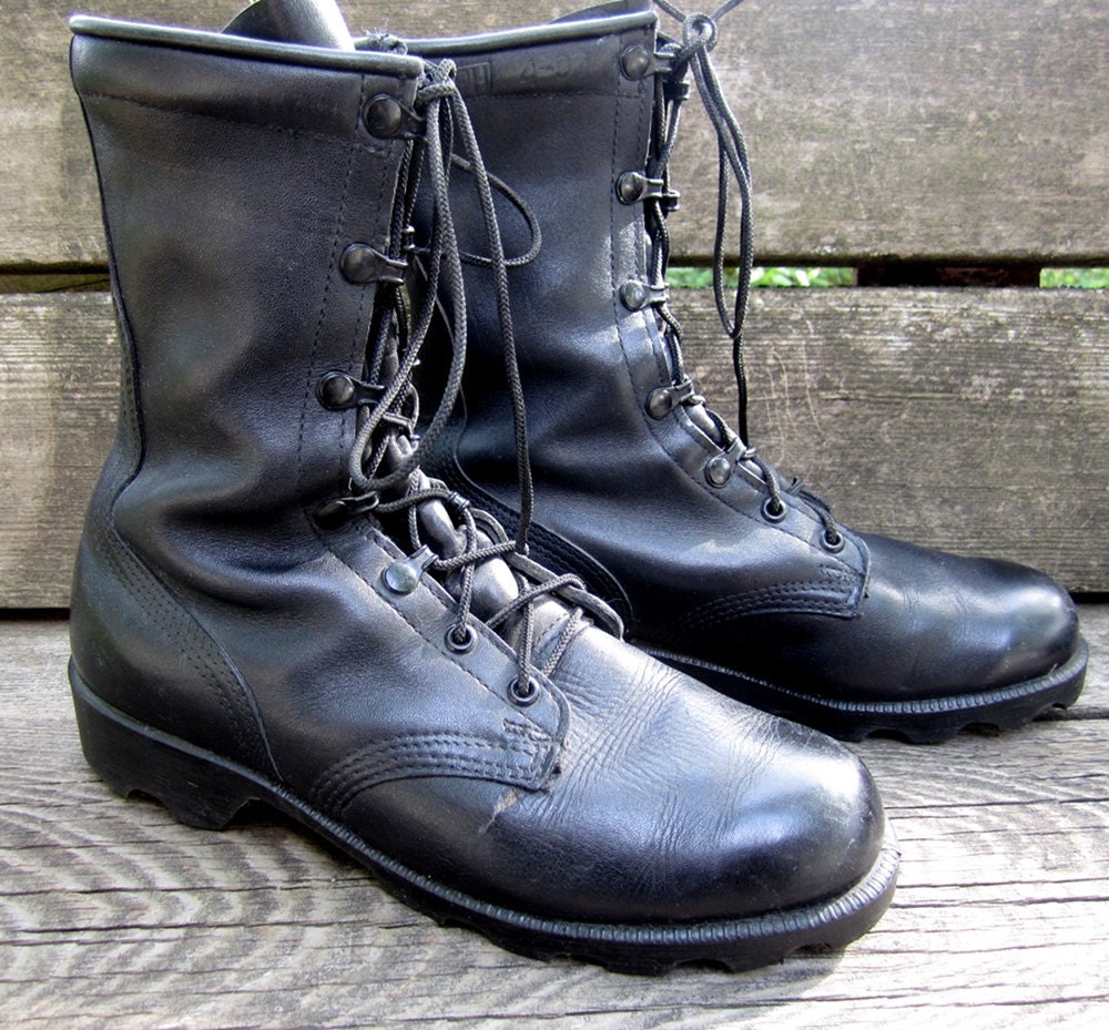 vintage leather army boots
