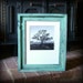 11x14 turquoise rustic stacked pine picture frame . handmade .