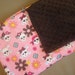 SALE SALE SALE Pink Brown Blue Skulls Robert Kaufman Cool Cords Stroller Blanket Free Personalization