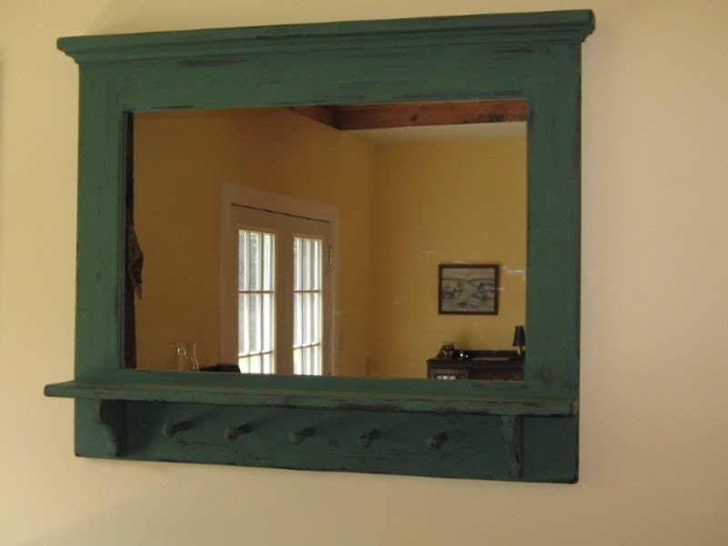 Primitive Mirror With Shaker Pegs