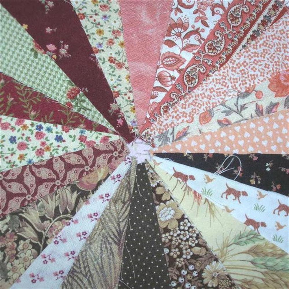 4 Inch Precut Vintage Fabric Quilt Squares Kit Brown Fabrics 2