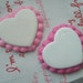 Heart shaped Cake Base cabochon Pendant 2pcs