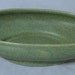 Vintage McCoy Floraline Bowl Oval Matte Mint Speckled Green Mid Century Modern