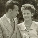 50's German postcard of a couple, real photo black & white.