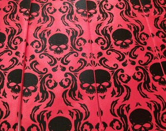 RokGear Neckties - Men's necktie - set of 2 neckties - RokGear original design Chronic Skull Damask - Custom colors